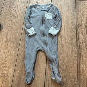 Cloud Island Two-Tone Zippered Footed Onesie